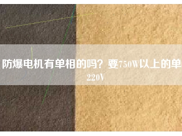 防爆電機(jī)有單相的嗎？要750W以上的單相220V