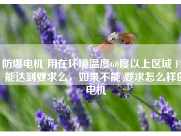 防爆電機 用在環(huán)境溫度60度以上區(qū)域 F級能達(dá)到要求么，如果不能 要求怎么樣的電機