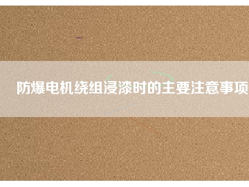 防爆電機(jī)繞組浸漆時的主要注意事項