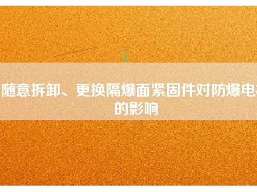 隨意拆卸、更換隔爆面緊固件對(duì)防爆電機(jī)的影響