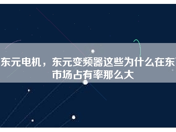 東元電機，東元變頻器這些為什么在東莞市場占有率那么大