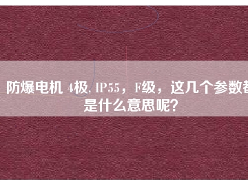 防爆電機(jī) 4極, IP55，F(xiàn)級(jí)，這幾個(gè)參數(shù)都是什么意思呢？