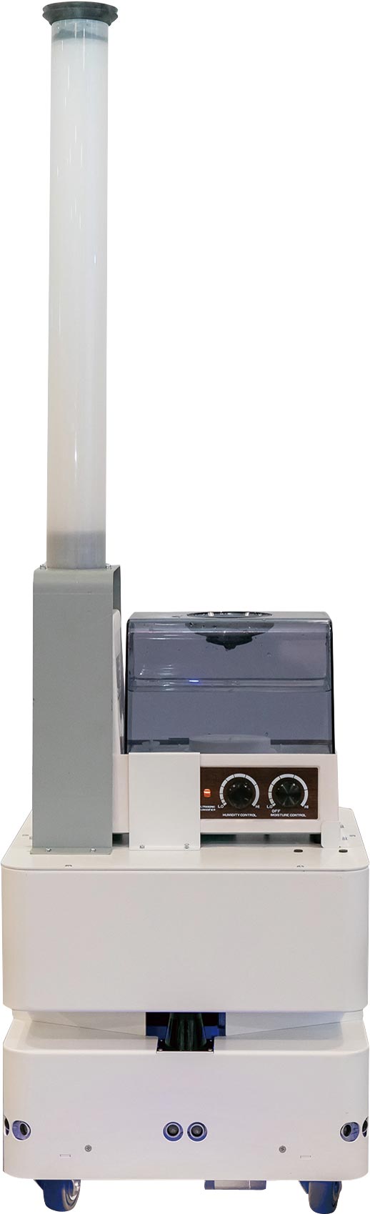 防疫機器人展現(xiàn)東元智慧移動平臺（AGV）更多元應用。圖／東元提供