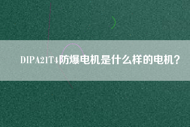 DIPA21T4防爆電機是什么樣的電機？