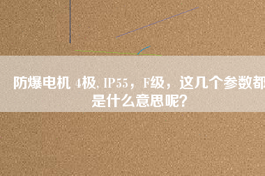 防爆電機(jī) 4極, IP55，F(xiàn)級(jí)，這幾個(gè)參數(shù)都是什么意思呢？