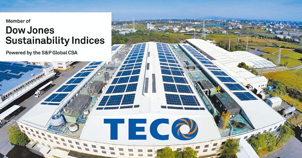 東元電機已連續(xù)三年入選DJSI道瓊永續(xù)指數(shù)新興市場類別，更三度列入國際永續(xù)評比機構標準普爾（S&P Global）永續(xù)年鑑。圖／東元電機提供